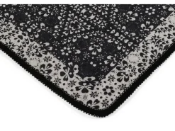 Alfombra de baño Set (2 piezas) Paisley DJT antracita negro blanco Multicolor