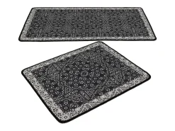 Alfombra de baño Set (2 piezas) Paisley DJT antracita negro blanco Multicolor