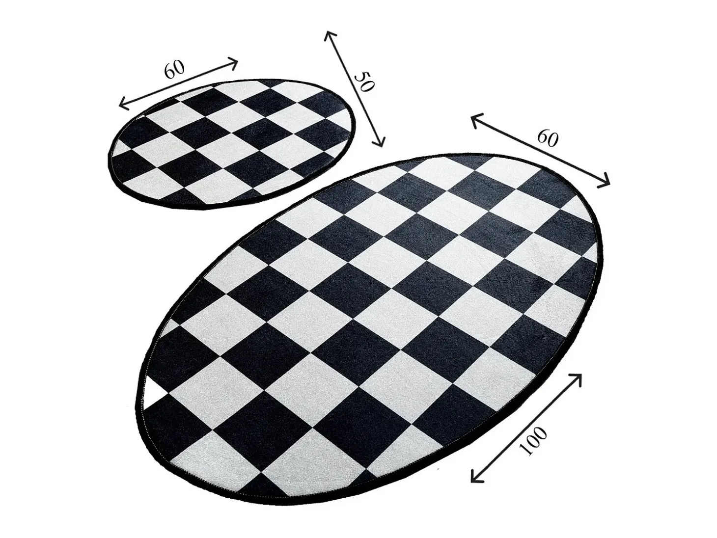 Alfombra de baño Set (2 piezas) Dama DJT multicolor