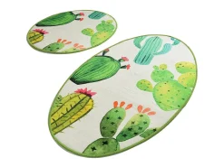 Alfombra de baño Set (2 piezas) Kaktüs DJT multicolor