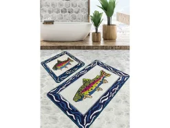 Alfombra De Baño|Ropa De Cama^Alfombra de baño Set (3 piezas) Pescado Multicolor