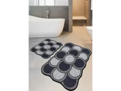Alfombra de baño Set (2 piezas) Ciorcail gris azul oscuro