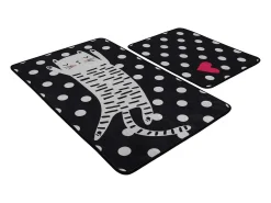Hot Alfombra de baño Set (2 piezas) Spotted Cat Multicolor
