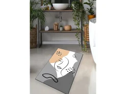 Alfombra de baño Smiling Face multicolor