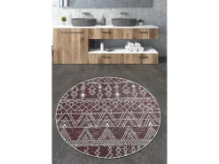 Online Alfombra de baño Straordinario Djt burdeos rojo blanco Multicolor