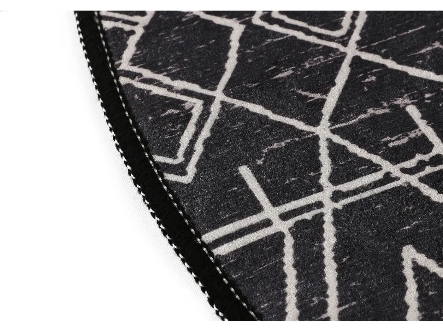Alfombra de baño Straordinario Black Circle Djt 80 antracita negro blanco Multicolor