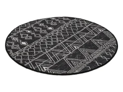 Alfombra de baño Straordinario Black Circle Djt 80 antracita negro blanco Multicolor