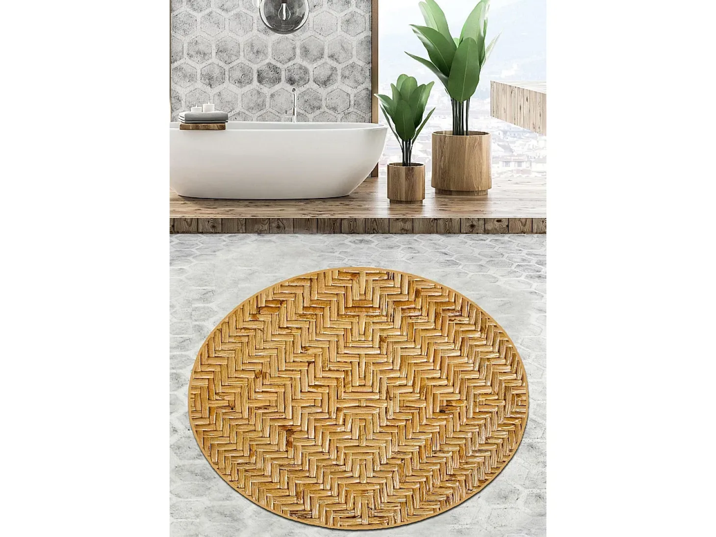Alfombra de baño Tetris Djt (160 cm) multicolor