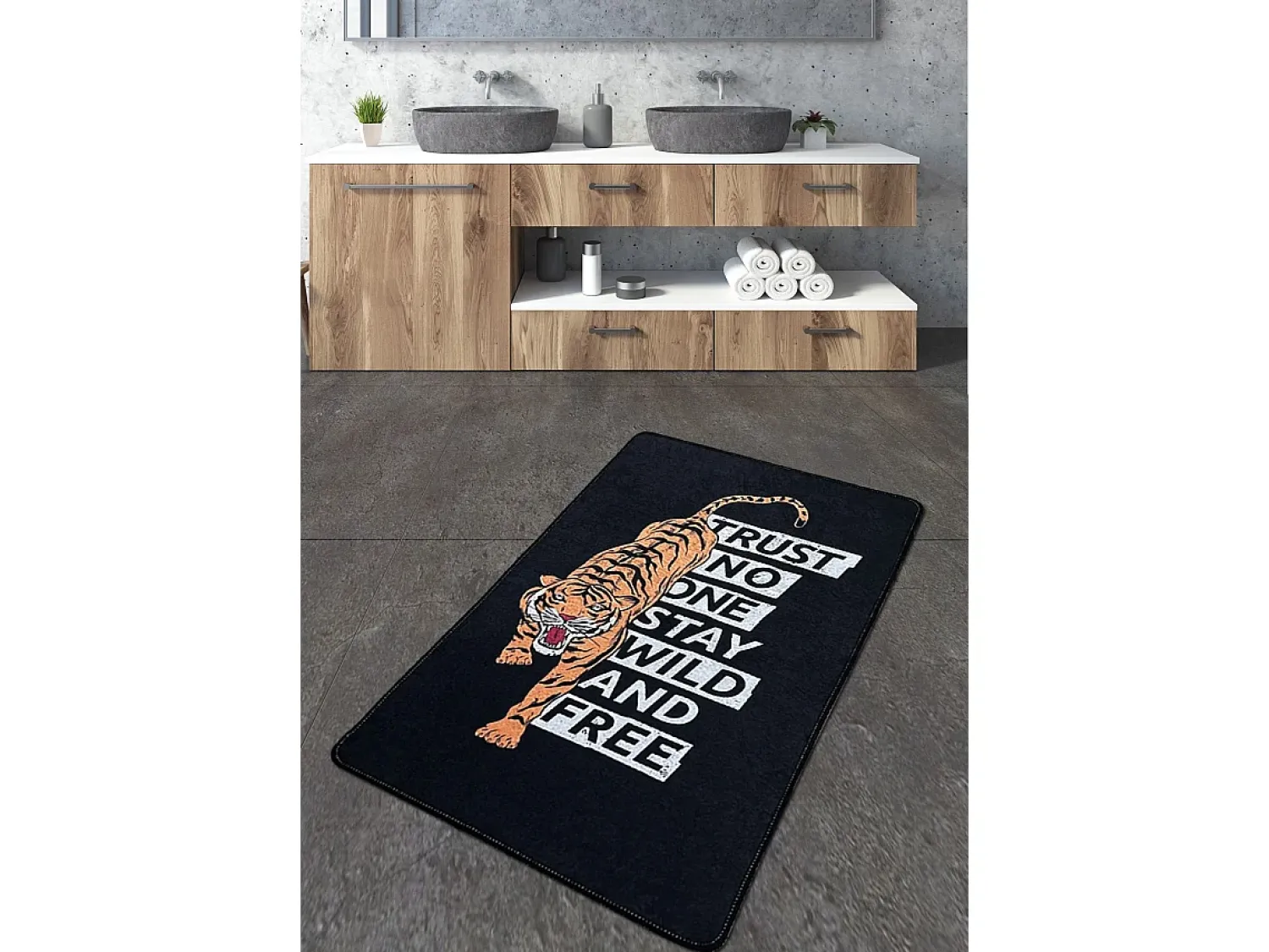 Alfombra De Baño|Ropa De Cama^Alfombra de baño Trust Djt (80 x 100) Multicolor
