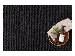 ebuy24 Alfombra De Baño|Ropa De Cama^Alfombra de baño Wilmer 80x50cm color . Negro