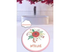Alfombra de baño With Love (120 cm) multicolor