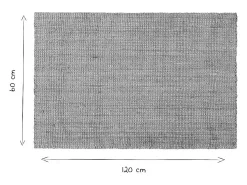 Alfombra de cama de yute natural 60 × 120 cm NOOR