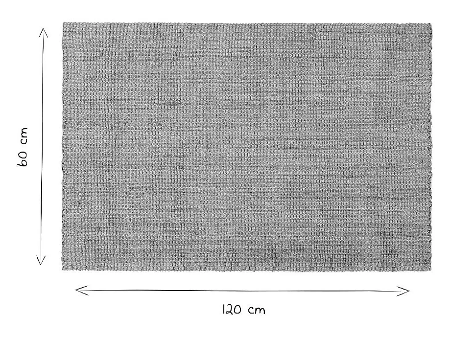 Alfombra de cama de yute natural 60 × 120 cm NOOR