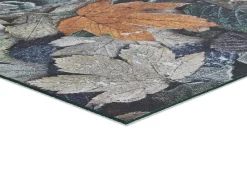 Alfombra De Cocina^Alfombra de cocina - Dibujos con hojas - - 52 x 200 cm - RICCI Azul