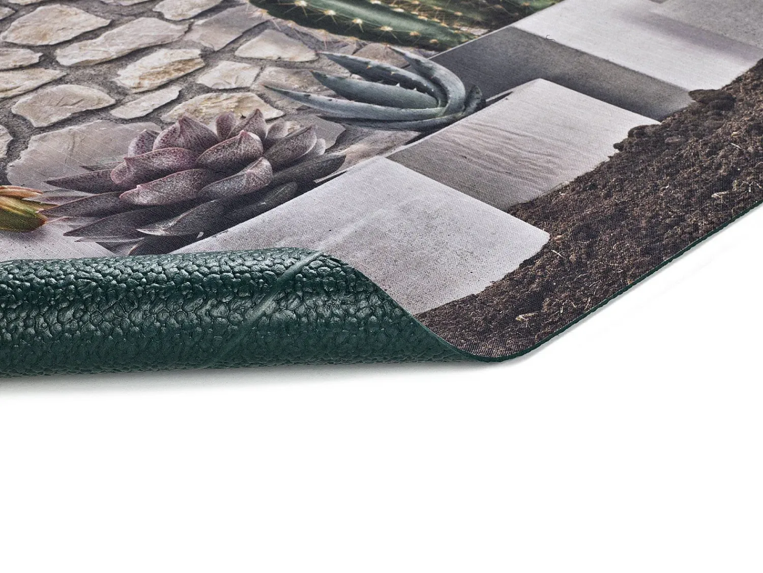 Clearance Alfombra de cocina - Dibujos con flores - - 52 x 100 cm - RICCI Gris