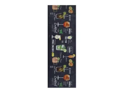 Alfombra De Cocina^Alfombra de cocina - Diseños de cócteles - - 52 x 100 cm - RICCI Negro