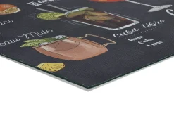 Alfombra De Cocina^Alfombra de cocina - Diseños de cócteles - - 52 x 100 cm - RICCI Negro