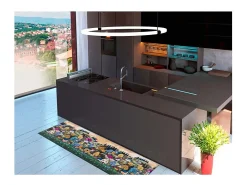 Alfombra De Cocina^Alfombra de cocina - dibujos con paisaje - - 52 x 200 cm - RICCI Multicolor