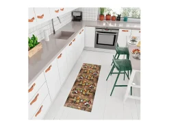 Alfombra de cocina - diseños con especias - multicolor - 52 x 100 cm - RICCI
