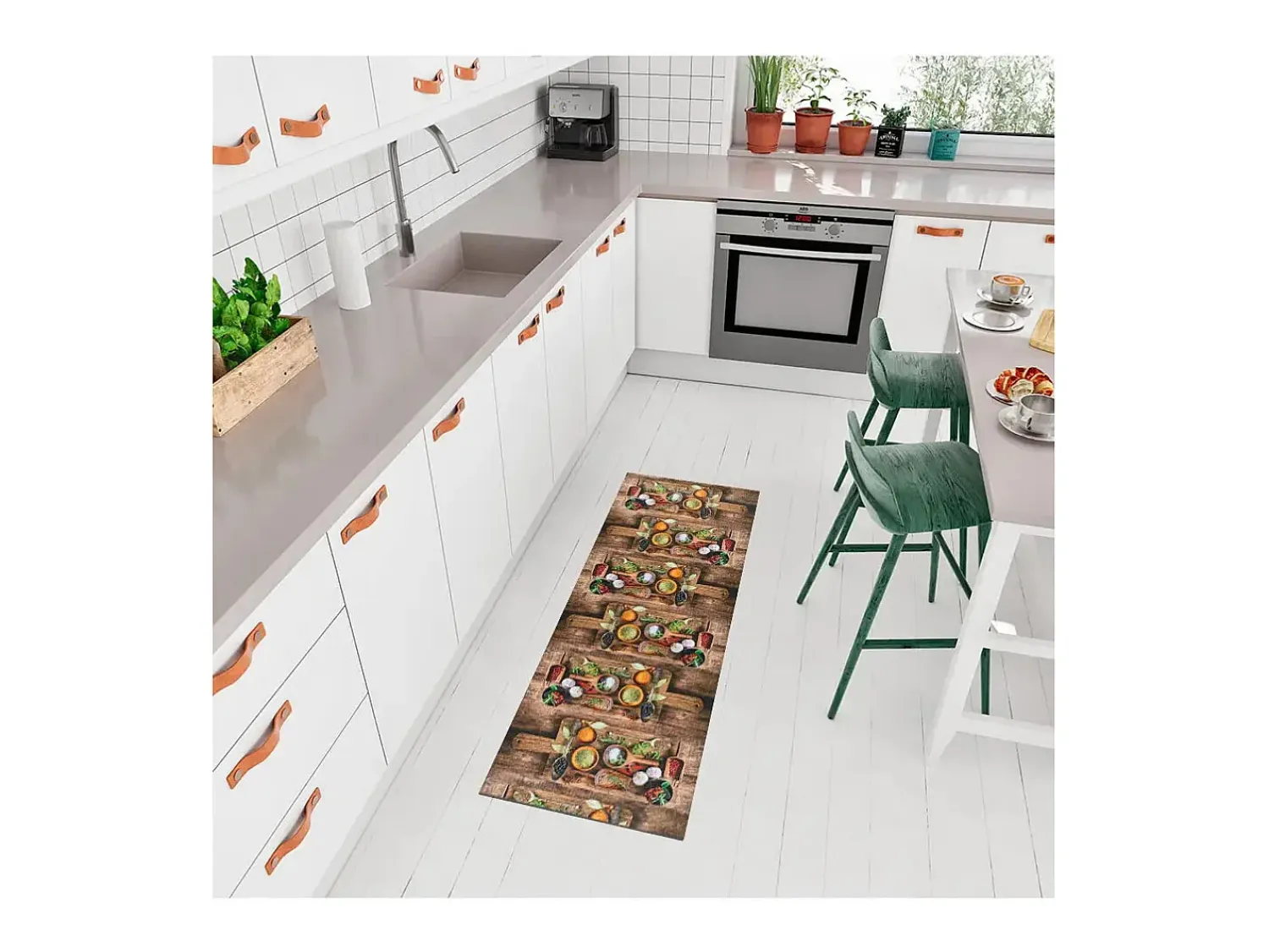 Clearance Alfombra de cocina - diseños con especias - - 52 x 200 cm - RICCI Multicolor