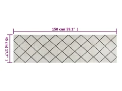 Alfombra De Cocina^Alfombra de cocina lavable terciopelo cuadrados 45x150 cm ES912117 Gris