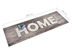 Outlet Alfombra de cocina lavable Home 60x180 cm ES122700 Gris