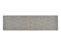Best Alfombra de cocina lavable terciopelo dibujo rombos 45x150 cm ES942839 Gris