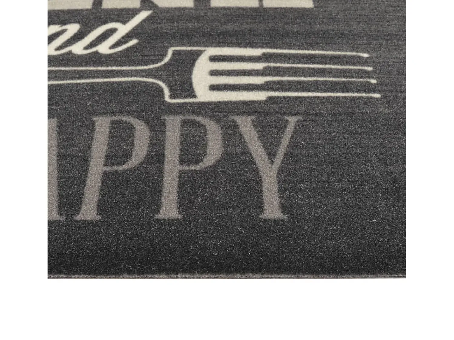 Sale Alfombra de cocina lavable terciopelo negro 45x150 cm ES506005 Multicolor
