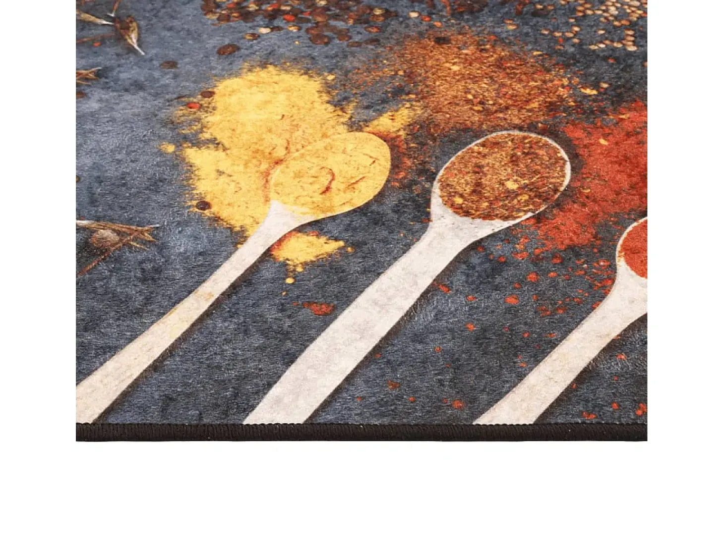 Alfombra de cocina multicolor 60x180 cm lavable antideslizante