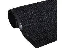 Alfombra de entrada de PVC negra, 120 x 180 cm ES804562