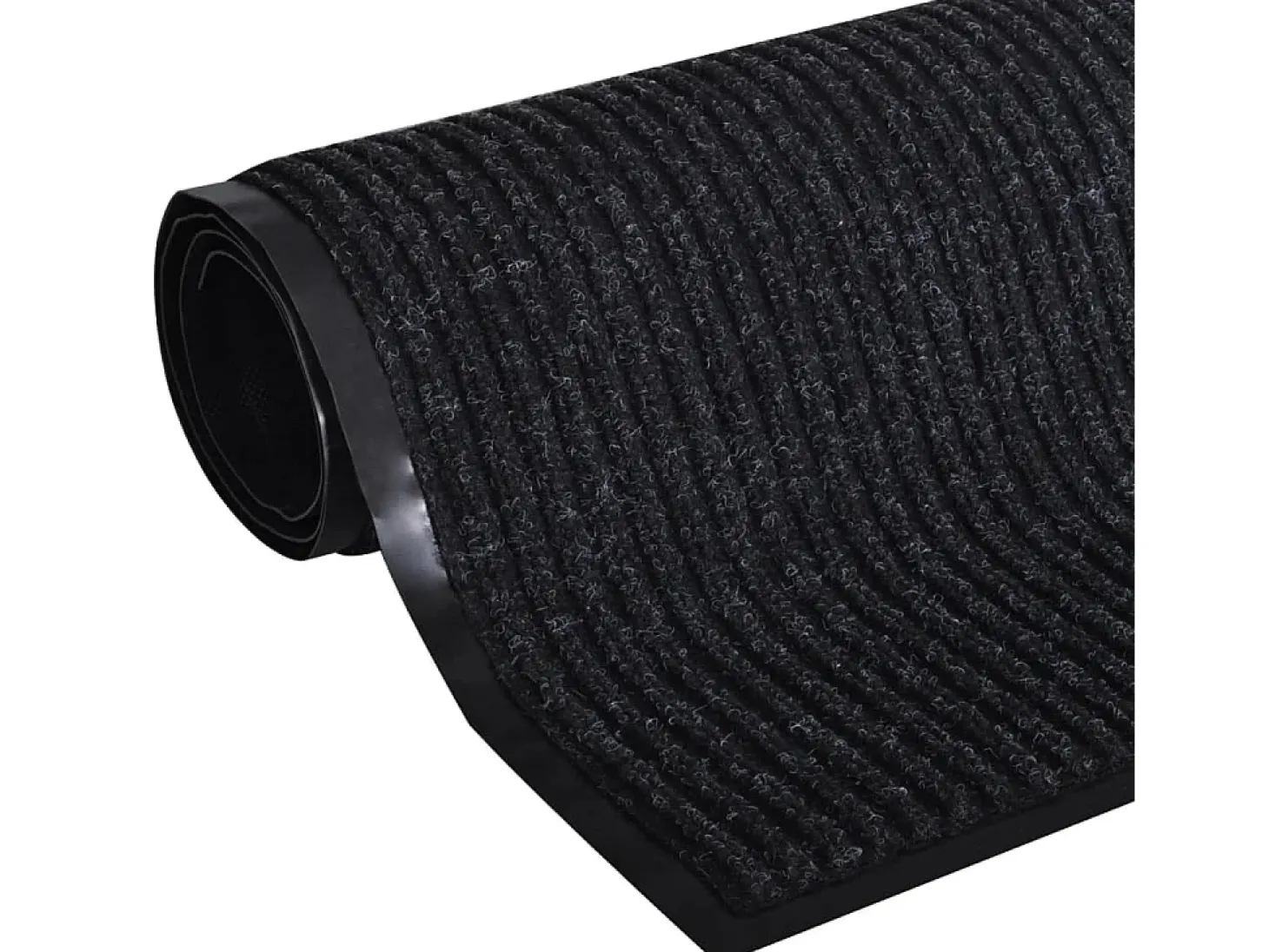 Alfombra de entrada de PVC negra, 120 x 180 cm ES804562