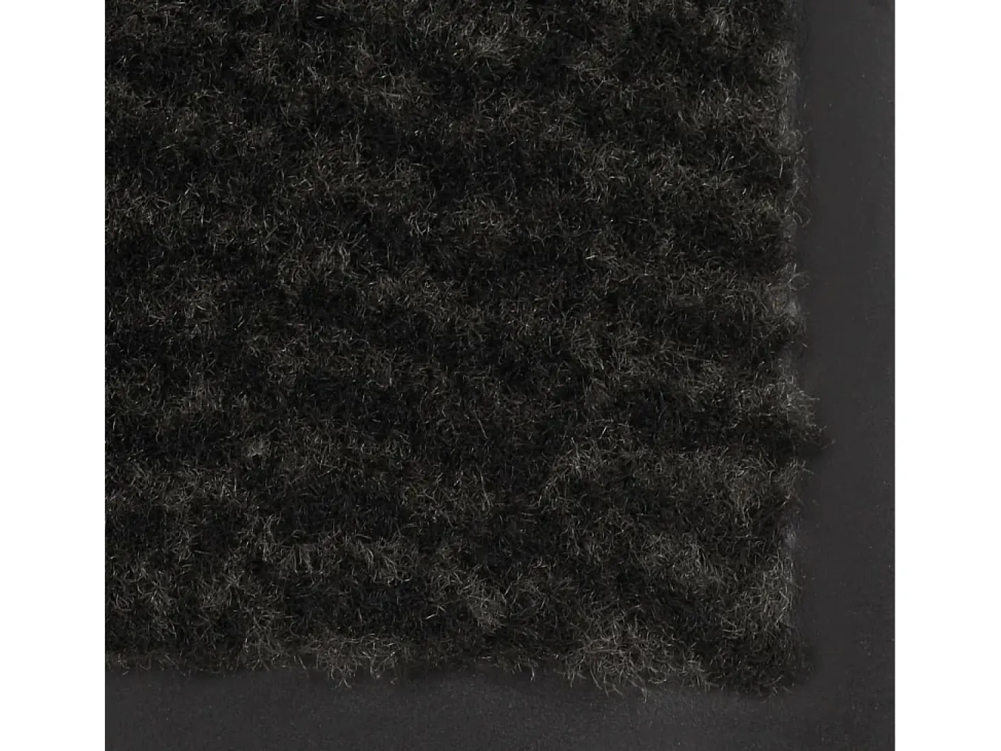 Alfombra de entrada rectangular de nudo 120x180 cm negra ES793480