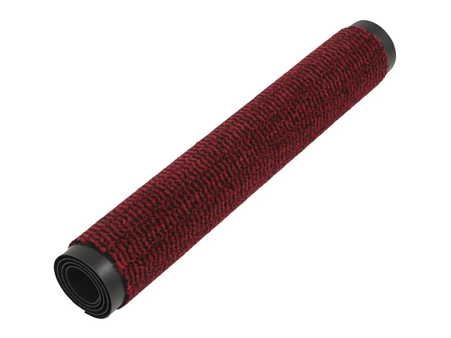 Alfombra de entrada rectangular de nudo 90x150 cm roja ES965637