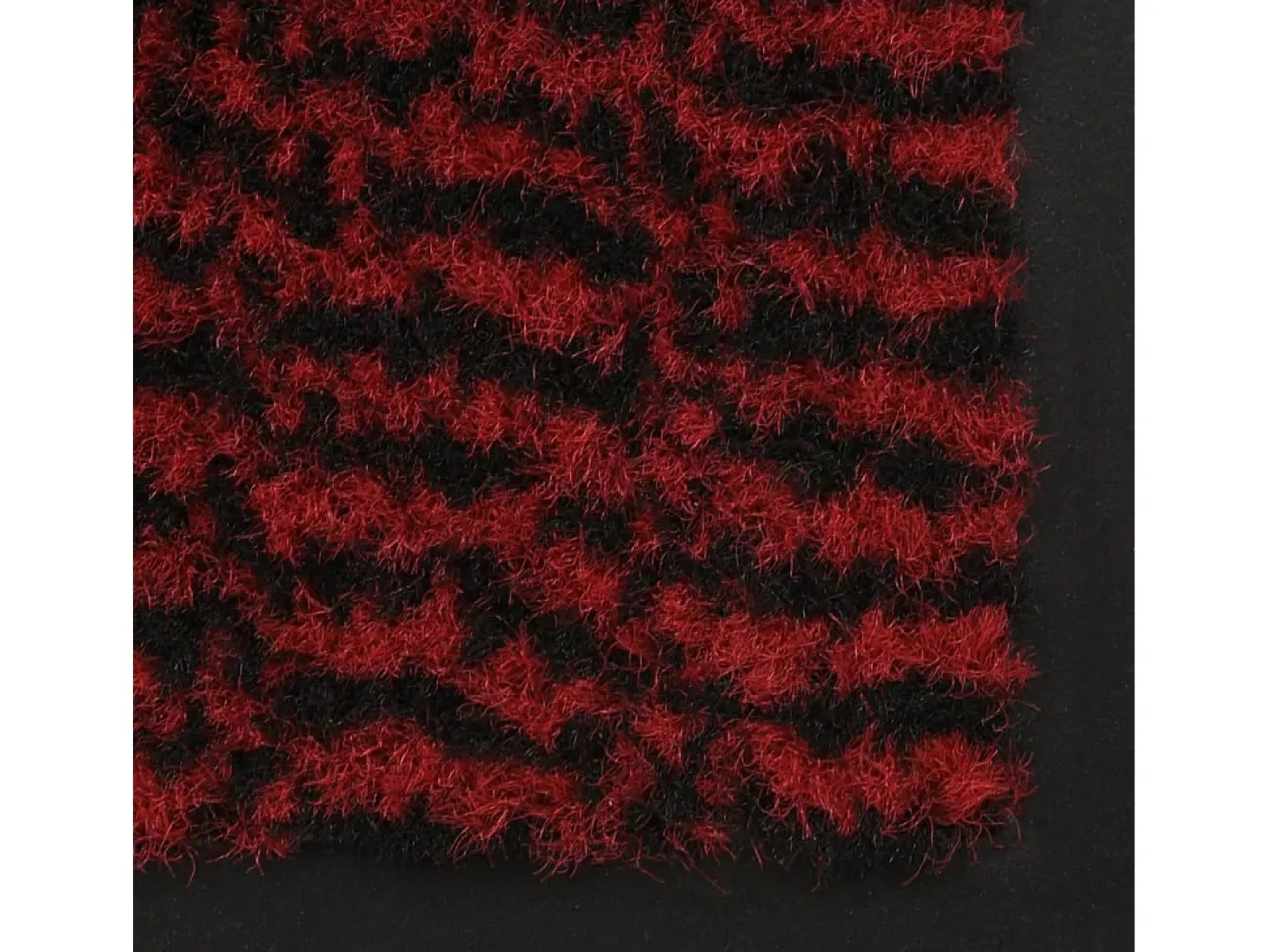 Alfombra de entrada rectangular de nudo 90x150 cm roja ES965637