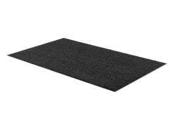 Felpudo^Alfombra de Entrada SucceBuy, 183 x 122 cm, Felpudo Exterior Interior Elegante Rayado, con Reverso Antideslizante PVC, Resistente Lavable, Atrapa Polvo, Gris Negro