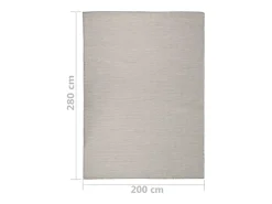 Alfombra De Cocina^Alfombra de exterior de tejido plano 200x280 cm Taupe Gris