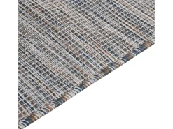 Discount Clicnbuy Alfombra de exterior de tejido plano marrón y azul 80x150 cm Negro