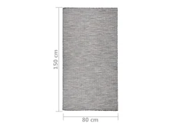 Discount Clicnbuy Alfombra de exterior de tejido plano marrón y azul 80x150 cm Negro