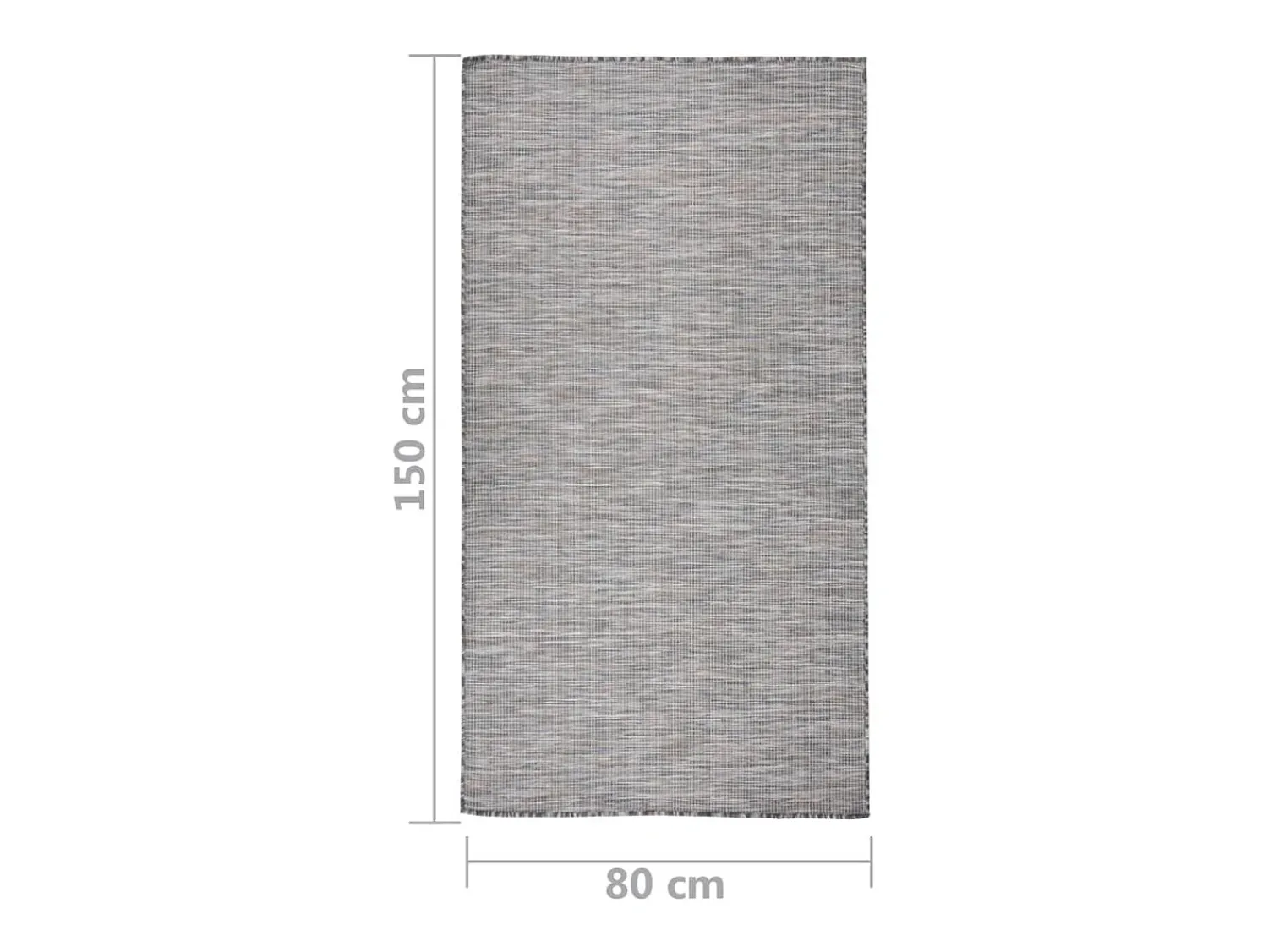 Discount Clicnbuy Alfombra de exterior de tejido plano marrón y azul 80x150 cm Negro