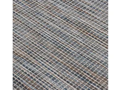 Discount Clicnbuy Alfombra de exterior de tejido plano marrón y azul 80x150 cm Negro