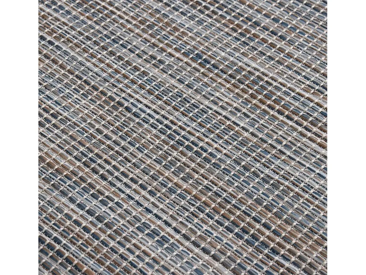 Discount Clicnbuy Alfombra de exterior de tejido plano marrón y azul 80x150 cm Negro