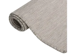 Alfombra de exterior de tejido plano gris taupe 140x200 cm
