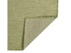 Alfombra de exterior de tejido plano verde 140x200 cm