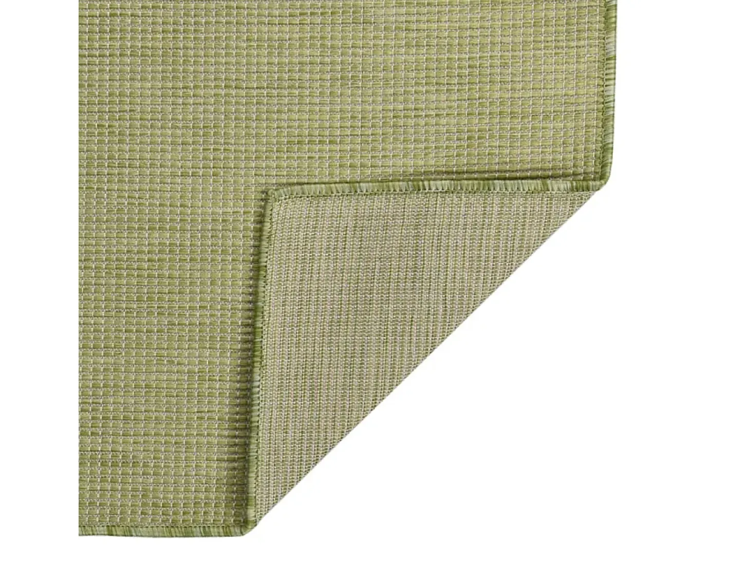 Alfombra de exterior de tejido plano verde 140x200 cm
