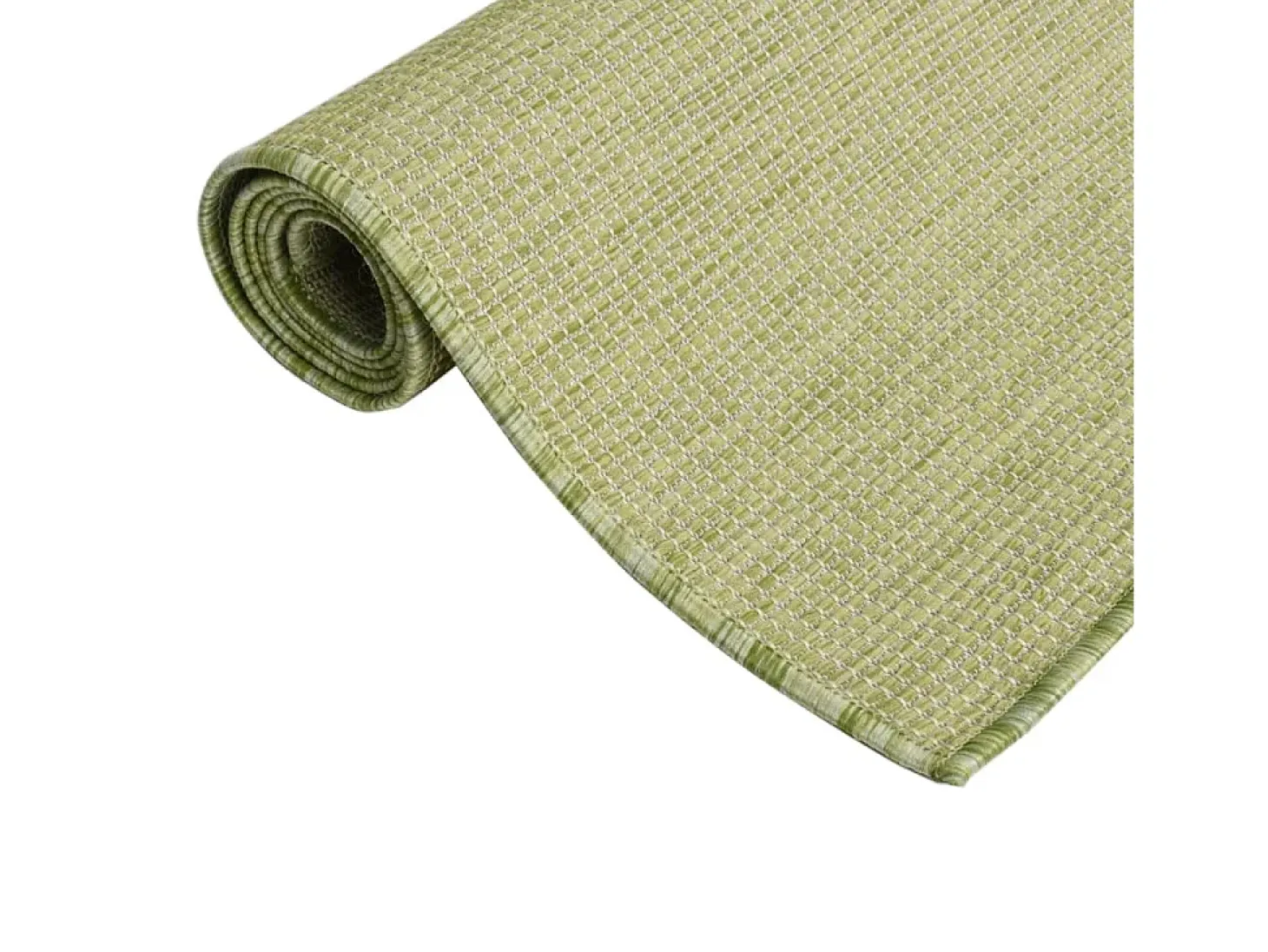 Alfombra de exterior de tejido plano verde 140x200 cm