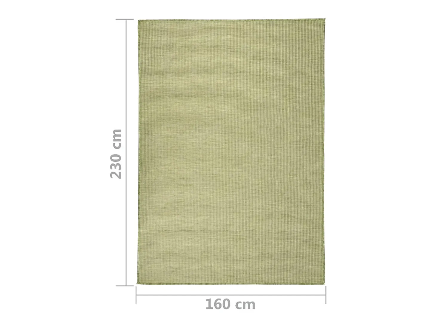 Alfombra de exterior de tejido plano verde 140x200 cm