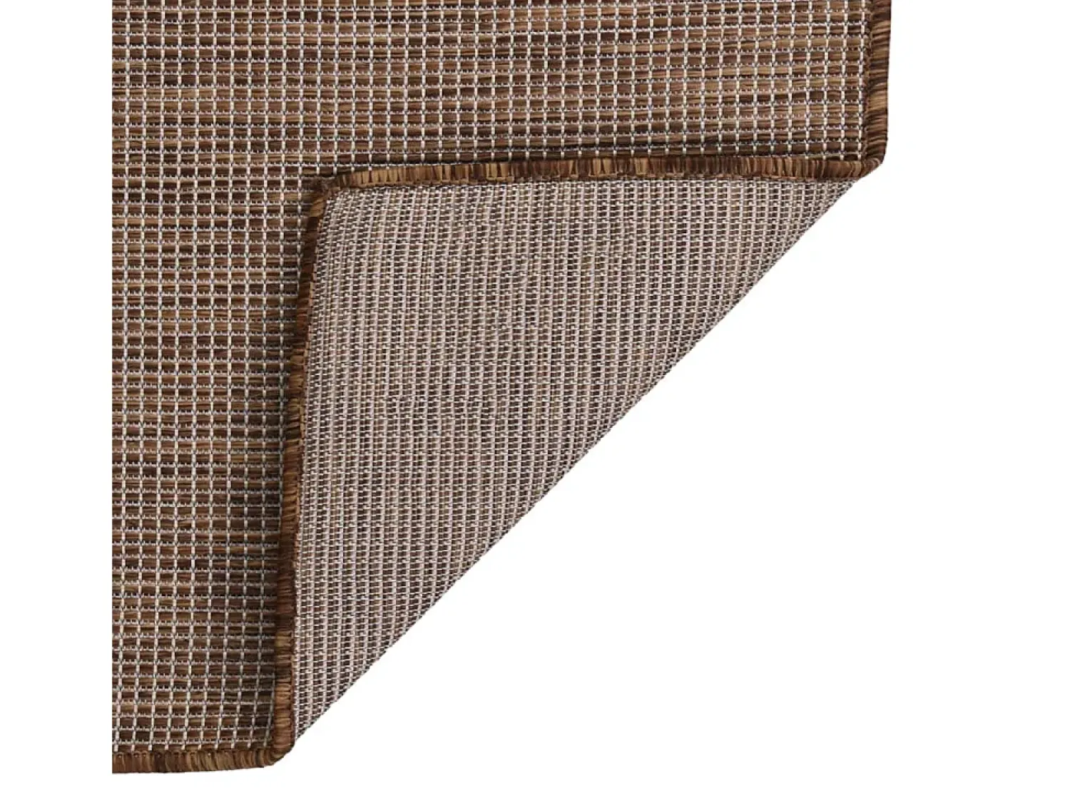Hot Alfombra de exterior de tejido plano 140x200 cm Marrón Marru00f3n