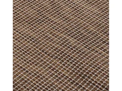Hot Alfombra de exterior de tejido plano 140x200 cm Marrón Marru00f3n