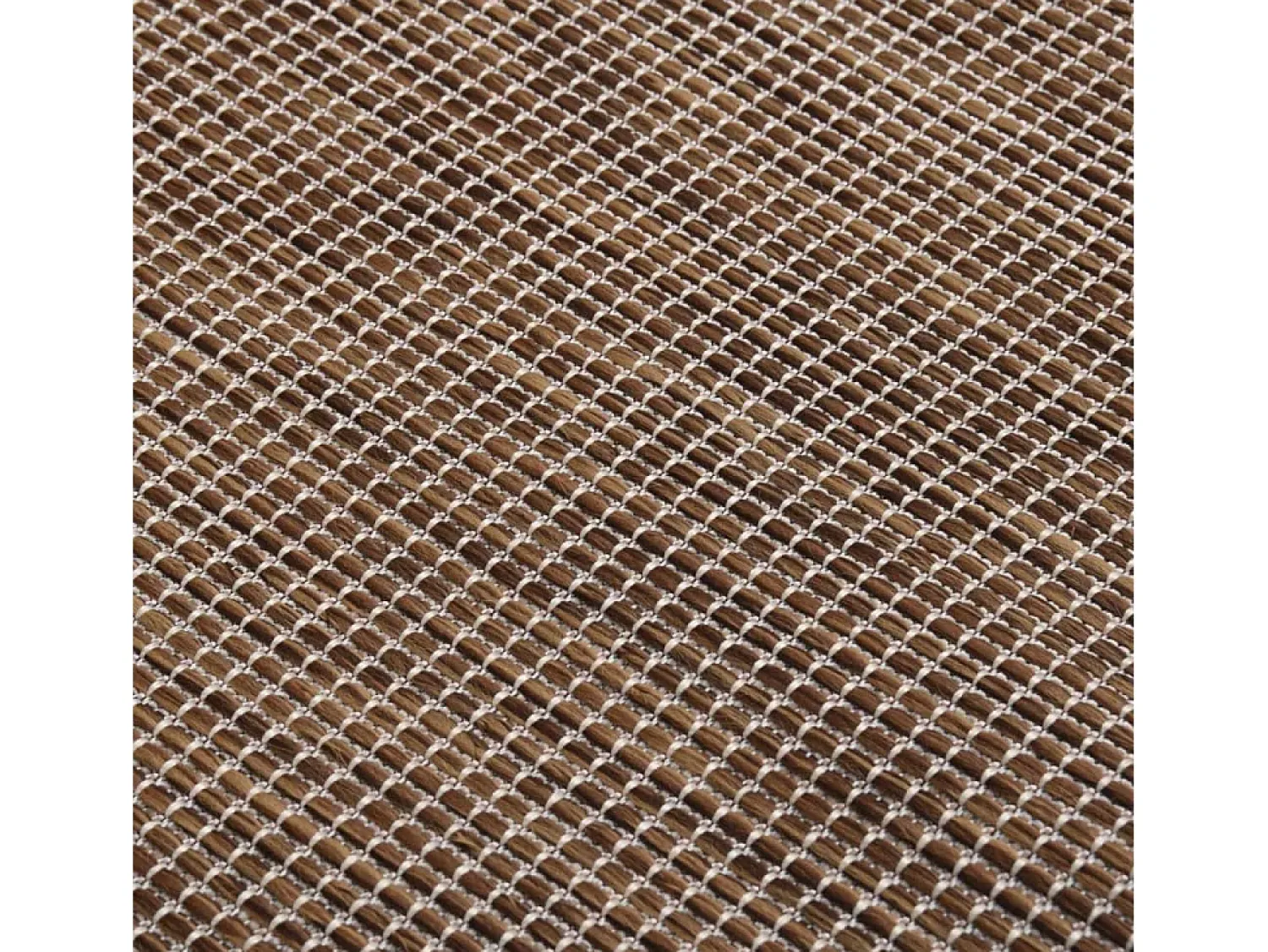 Hot Alfombra de exterior de tejido plano 140x200 cm Marrón Marru00f3n
