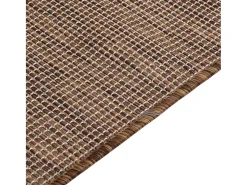 Hot Alfombra de exterior de tejido plano 140x200 cm Marrón Marru00f3n